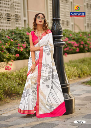 Siddhanth Weaves Pipali Printing Cotton Printed Saree - Amrah Wholesale