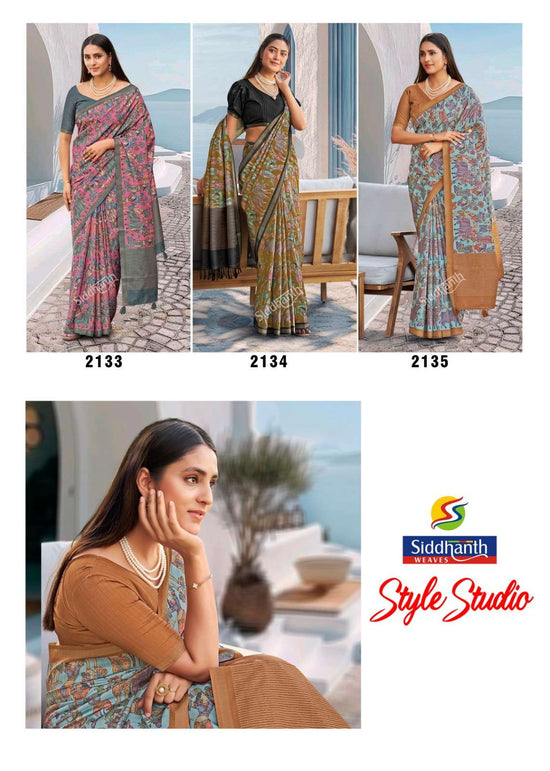 Siddhanth Weaves Style Studio Silk Printed Saree Collection