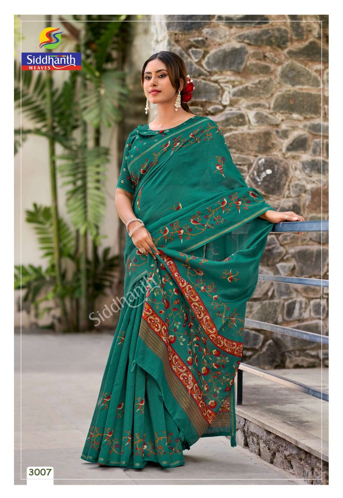 Siddhanth Weaves Varanasi Cotton Saree - Amrah Wholesale