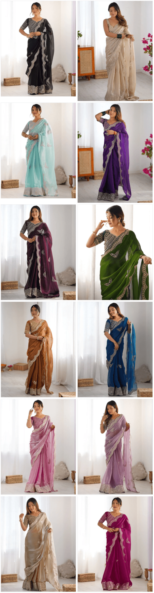 SM Pari 1 Satin Coding Sequence Work Saree - Amrah Wholesale