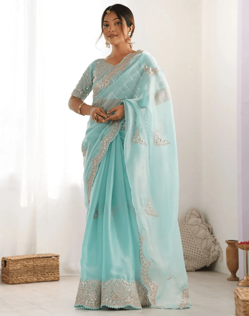 SM Pari 1 Satin Coding Sequence Work Saree - Amrah Wholesale