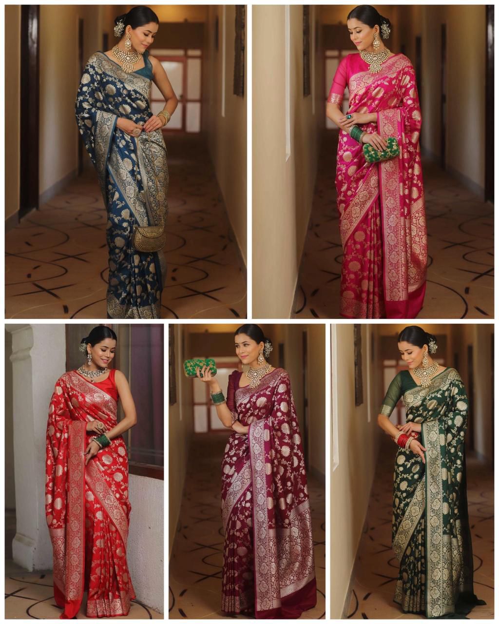Soft Silk 5085 Lichi Silk Jacquard Work Saree