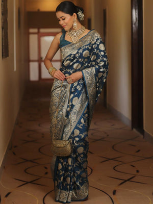 Soft Silk 5085 Lichi Silk Jacquard Work Saree