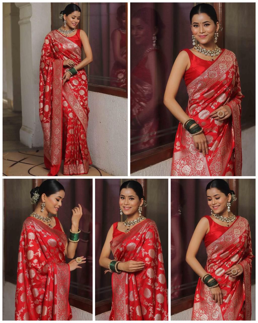 Soft Silk 5085 Lichi Silk Jacquard Work Saree