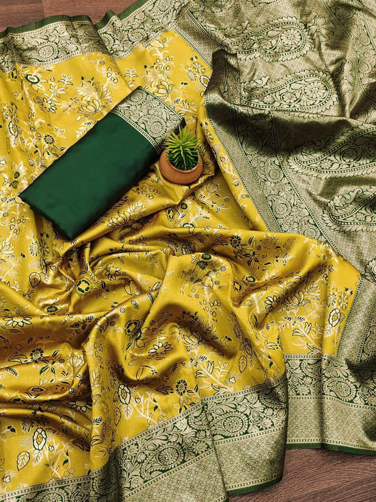 Soft Silk 6002 Lichi Silk Jacquard Work Saree - Amrah Wholesale