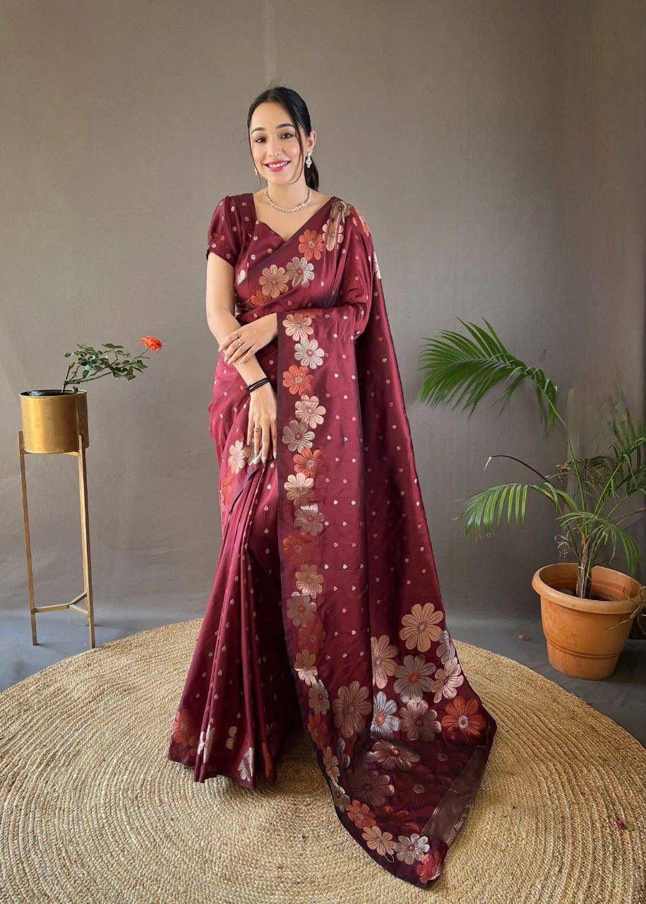 Soft Silk 6003 Saree - Amrah Wholesale