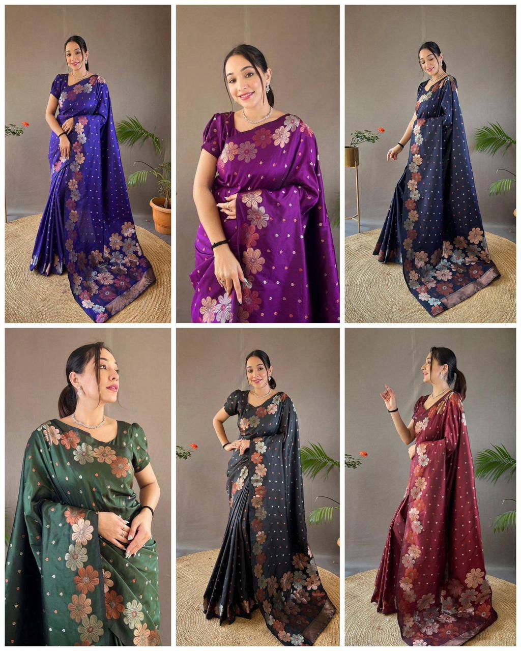 Soft Silk 6003 Saree - Amrah Wholesale