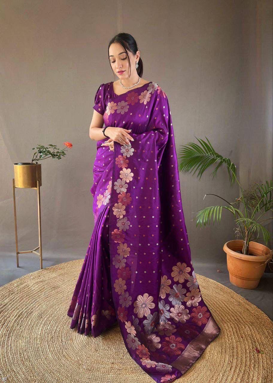 Soft Silk 6003 Saree - Amrah Wholesale