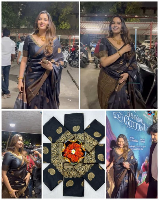 Soft Silk 6052 Lichi Silk Jacquard Work Saree