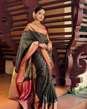 Amrah Wholesale Soft Silk 6091 Soft Lichi Silk Saree