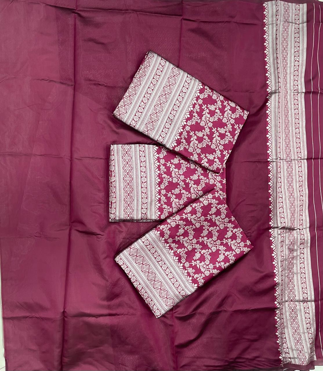 Soft Silk 7005 Lichi Silk Jacquard Work Saree