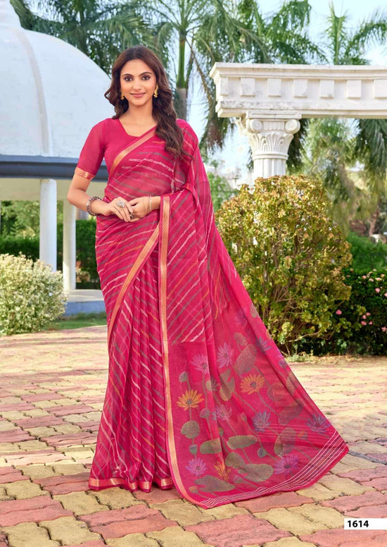 Sr Gouri 1606 to 1615 Georgette Laheriya Saree Collection