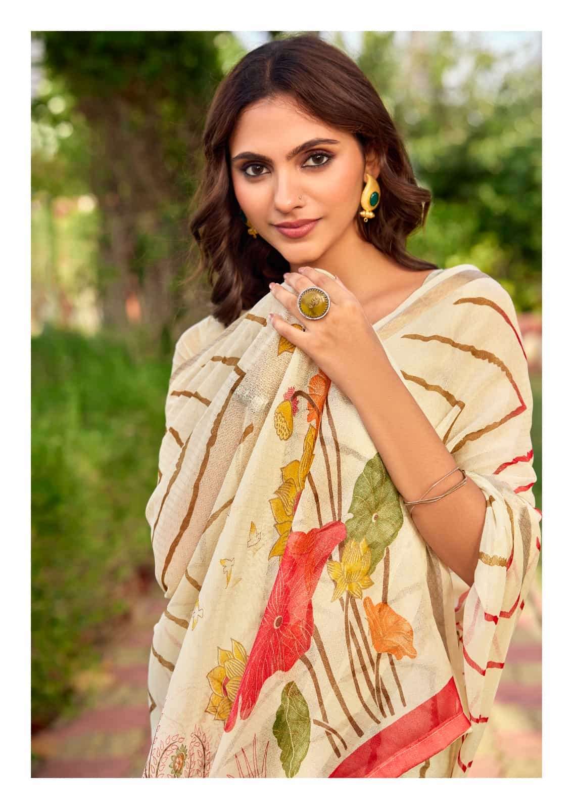 Sr Gouri 1606 to 1615 Georgette Laheriya Saree Collection - Amrah Wholesale