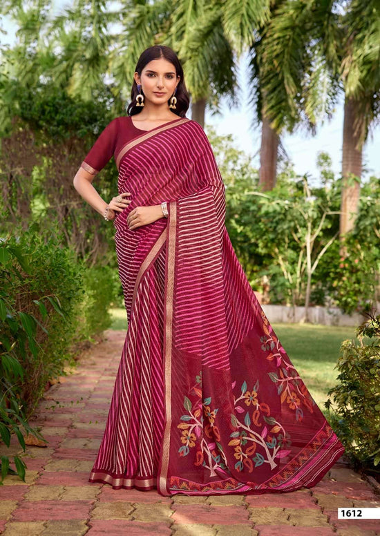 Sr Gouri 1606 to 1615 Georgette Laheriya Saree Collection - Amrah Wholesale