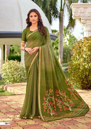 Sr Gouri 1606 to 1615 Georgette Laheriya Saree Collection - Amrah Wholesale