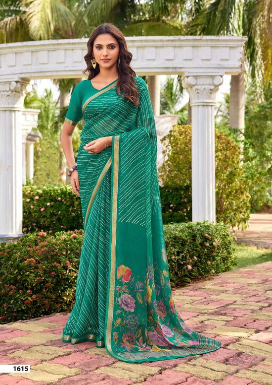 Sr Gouri 1606 to 1615 Georgette Laheriya Saree Collection - Amrah Wholesale