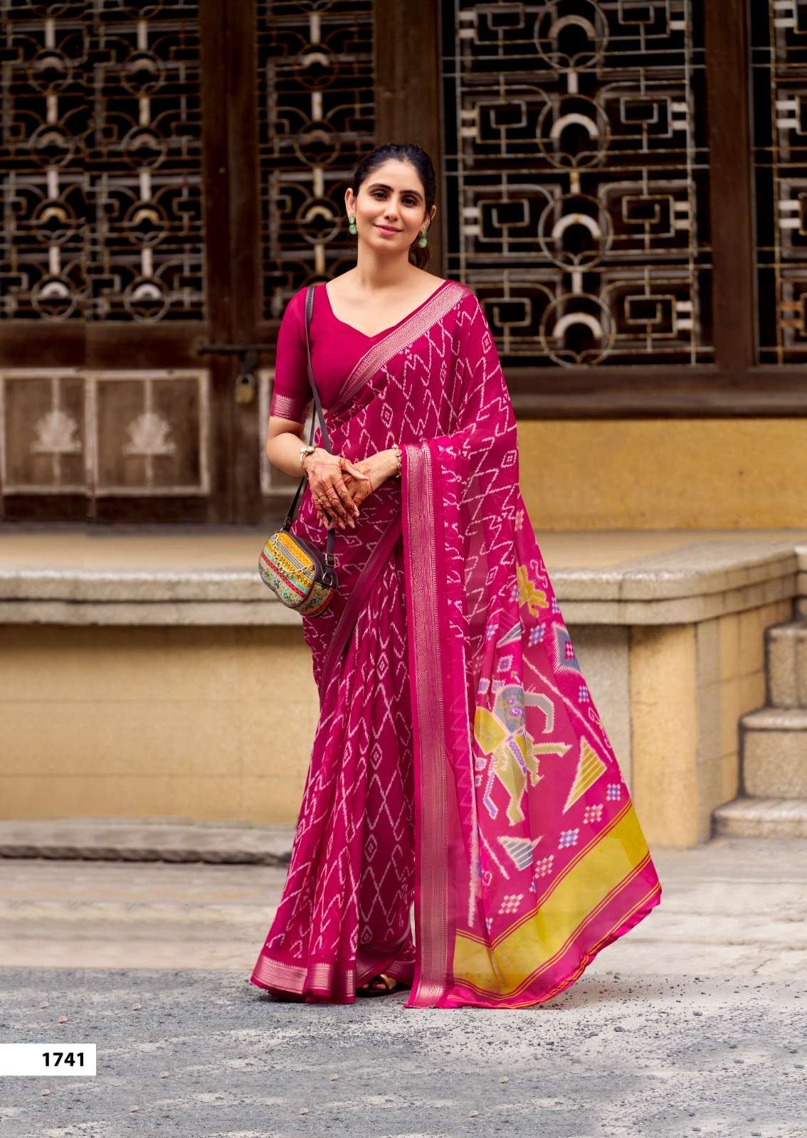 SR KIVARA 1740 TO 1749 Premium Chinon Printed Sarees