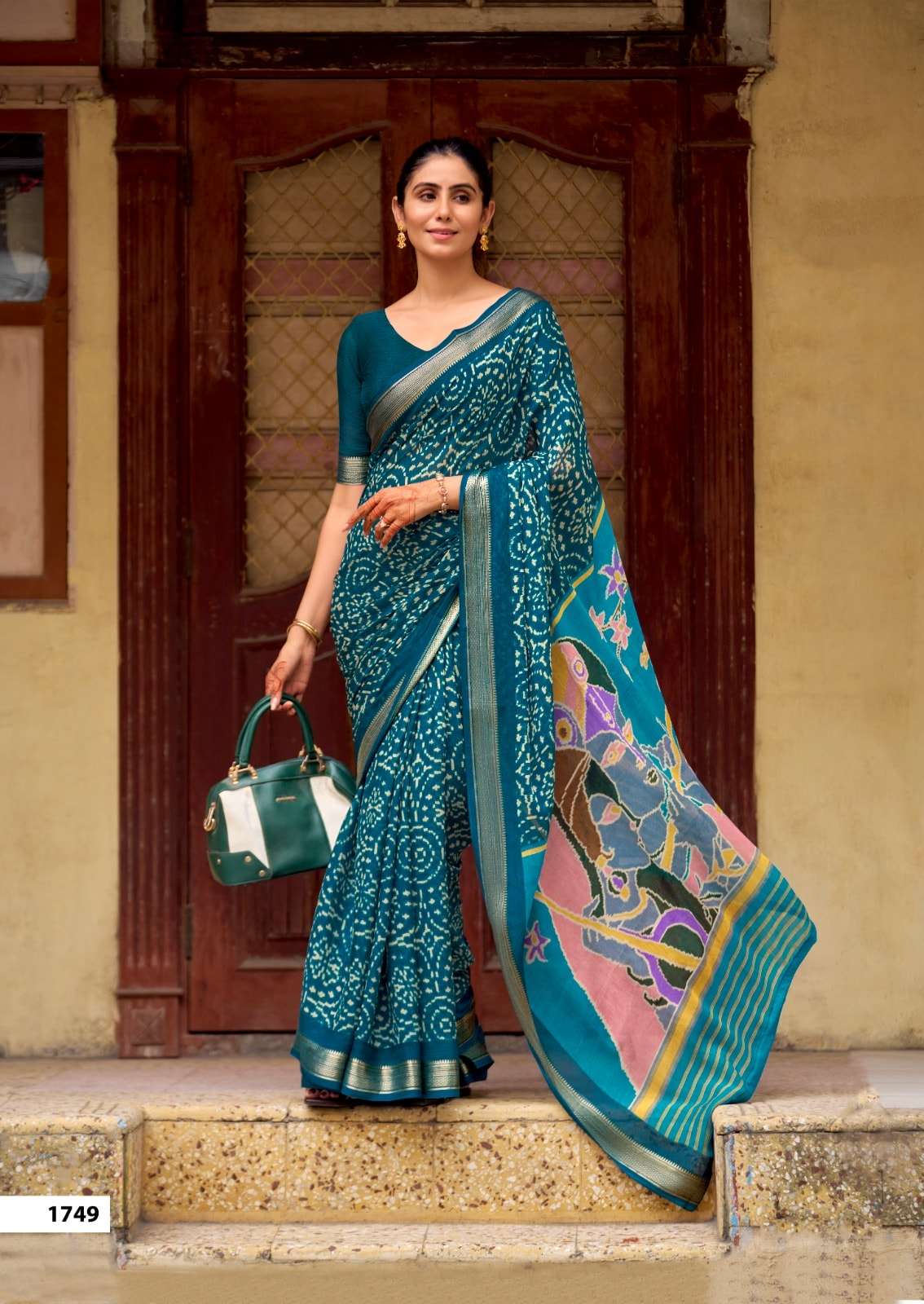 SR KIVARA 1740 TO 1749 Premium Chinon Printed Sarees