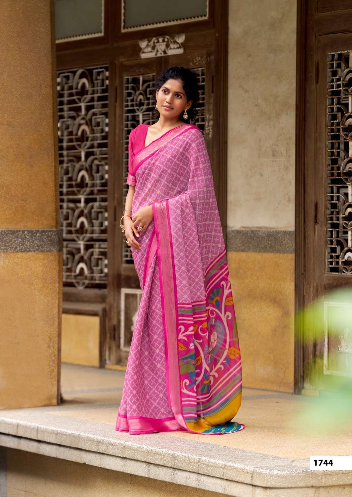 SR KIVARA 1740 TO 1749 Premium Chinon Printed Sarees