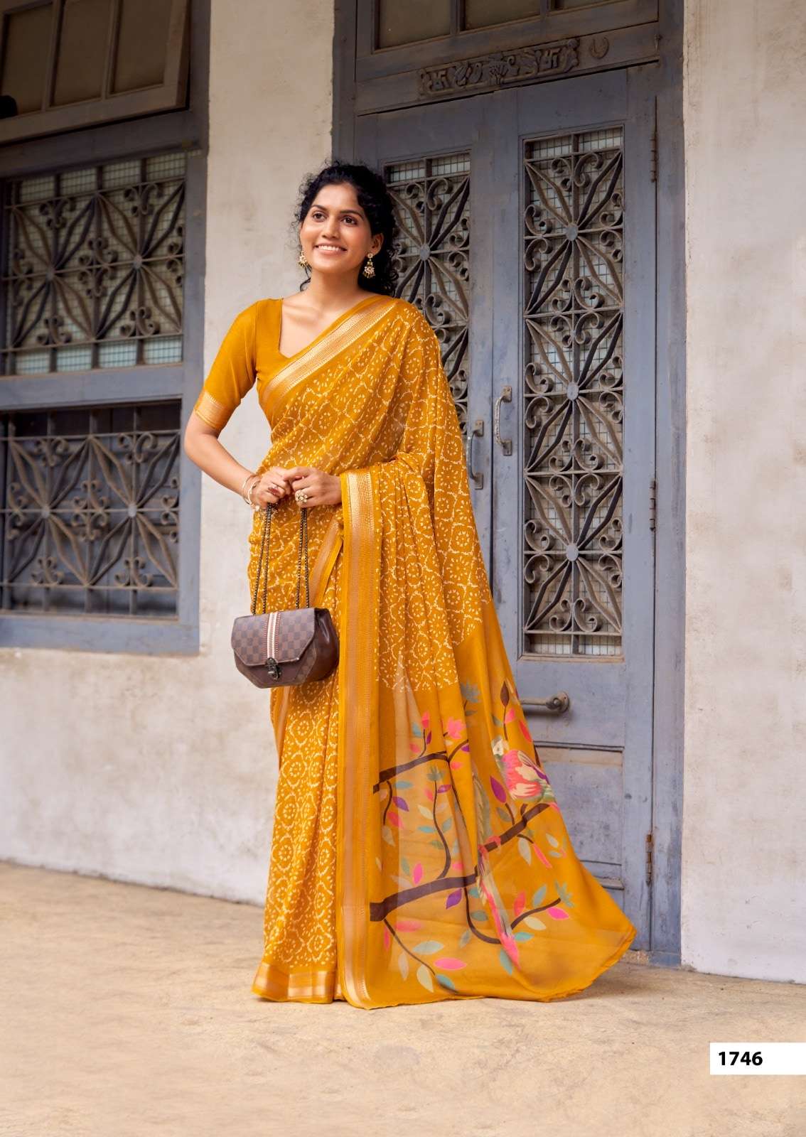 SR KIVARA 1740 TO 1749 Premium Chinon Printed Sarees