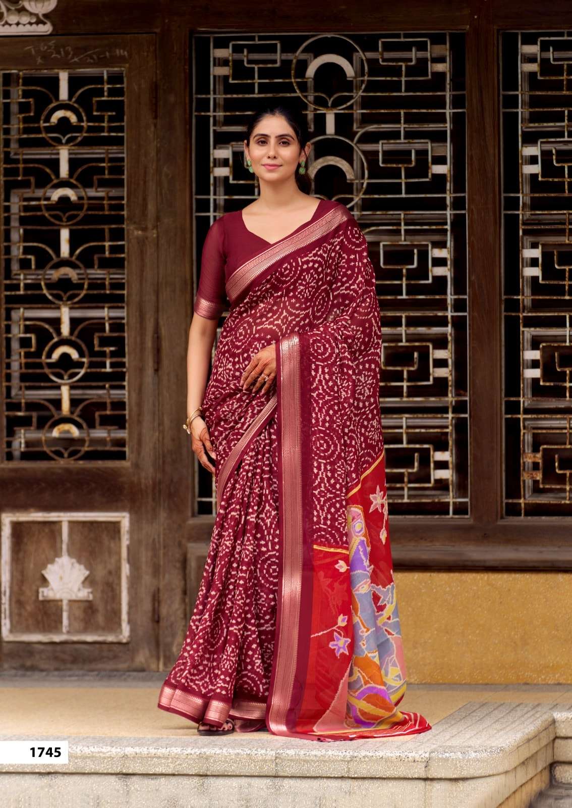 SR KIVARA 1740 TO 1749 Premium Chinon Printed Sarees
