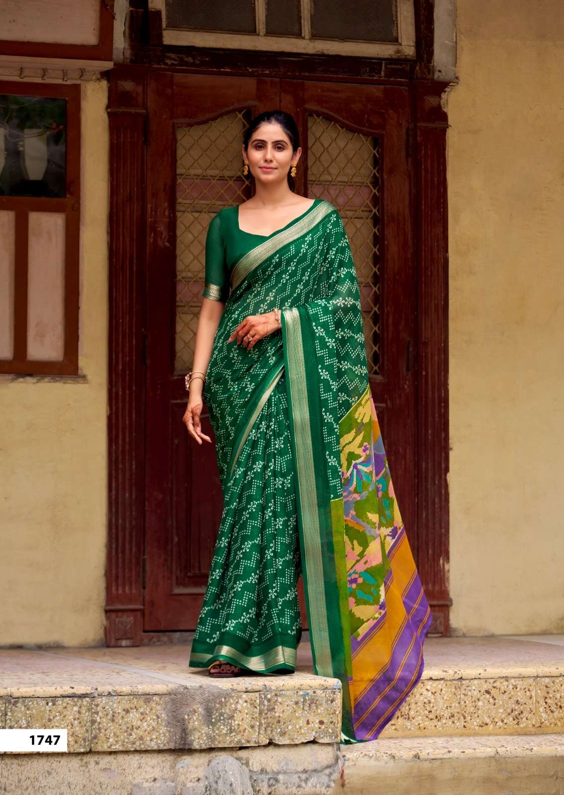 SR KIVARA 1740 TO 1749 Premium Chinon Printed Sarees