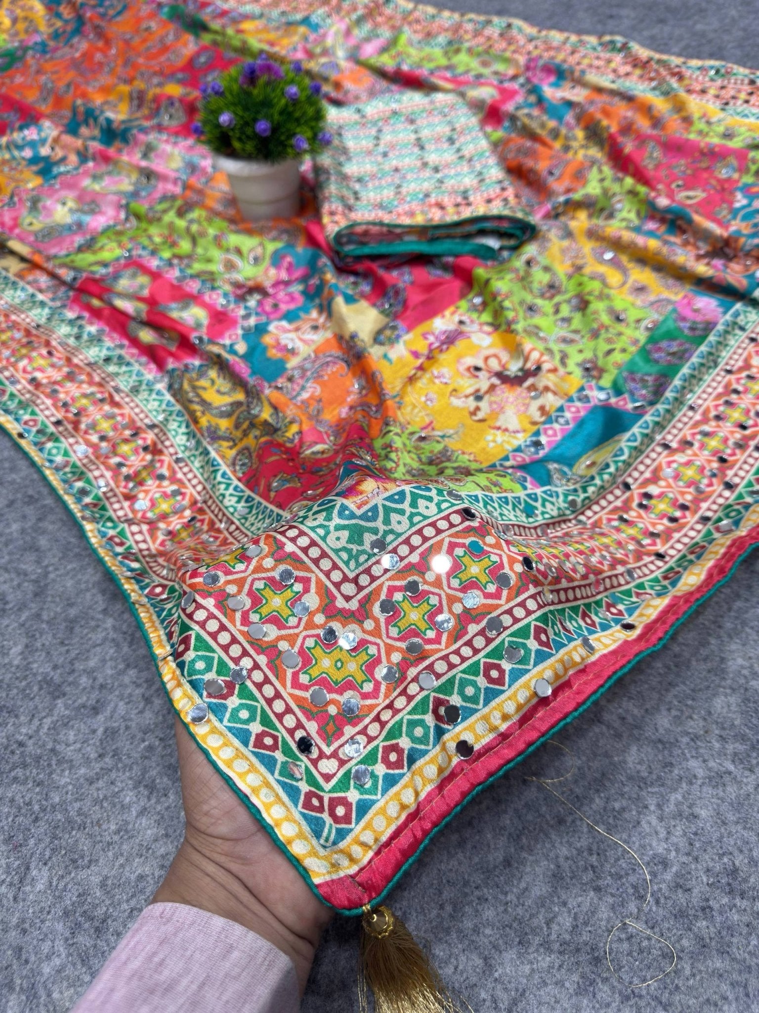 St D No 108 Chinon Silk Saree Wholesale Surat India - Amrah Wholesale