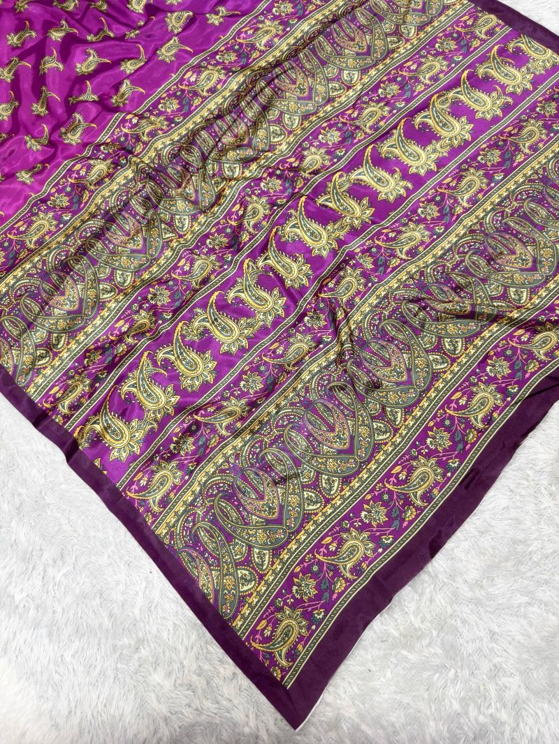 ST D No 181 Soft Chinon Silk Paisley Digital Printed Saree - Amrah Wholesale