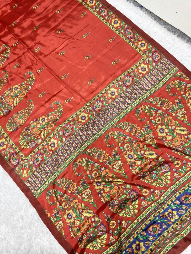 ST D No 183 Soft Chinon Silk Printed Saree - Amrah Wholesale