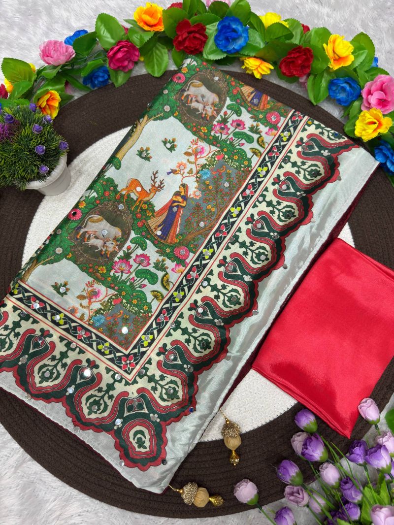 Prachi Combo Mul Chanderi Plain Anarkali Kurti Set