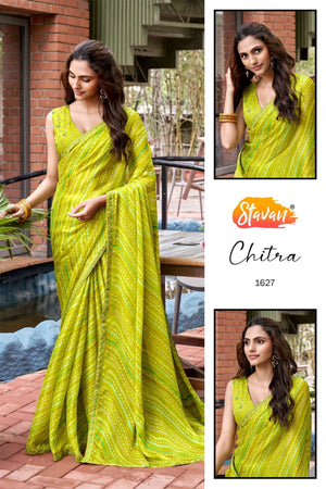 STAVAN Chitra 1626–1635 Chiffon Printed Sarees Wholesale Supplier Surat - Amrah Wholesale