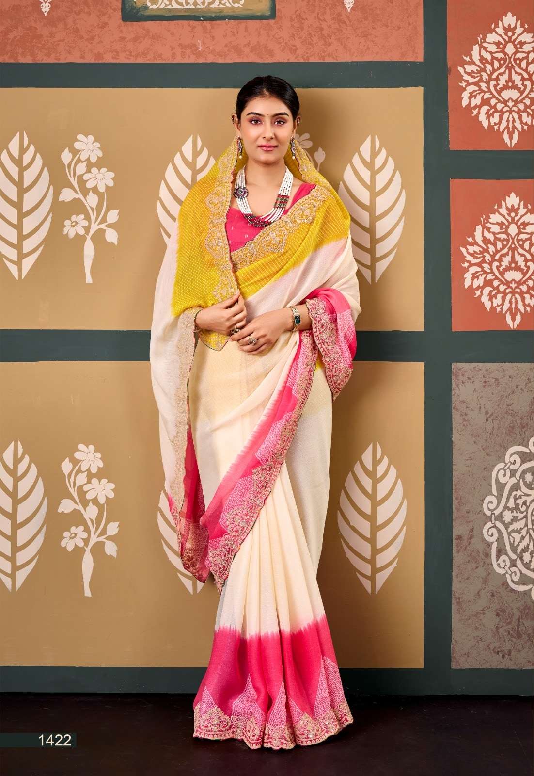 Stavan Radharani Chiffon Printed Saree