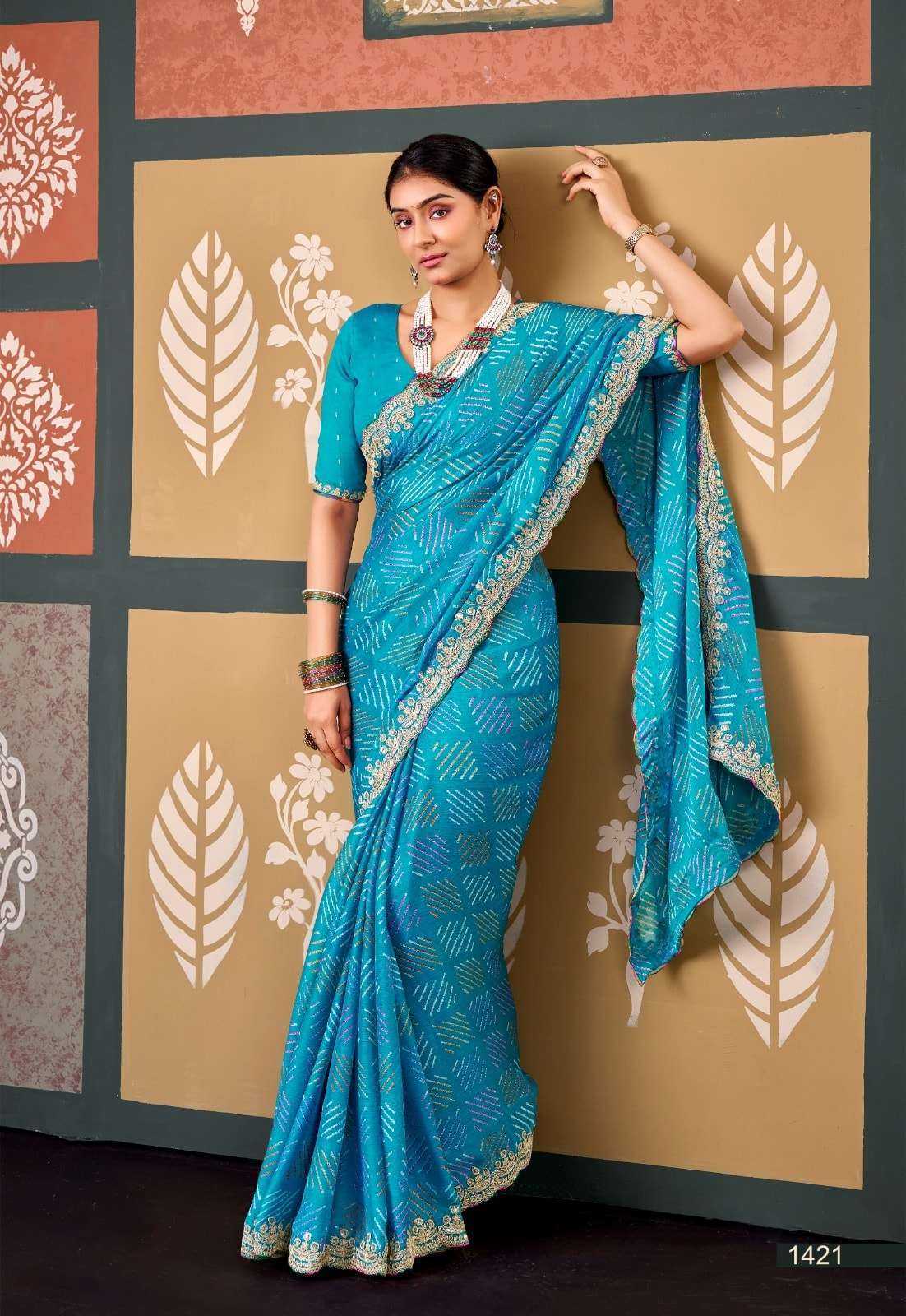 Stavan Radharani Chiffon Printed Saree