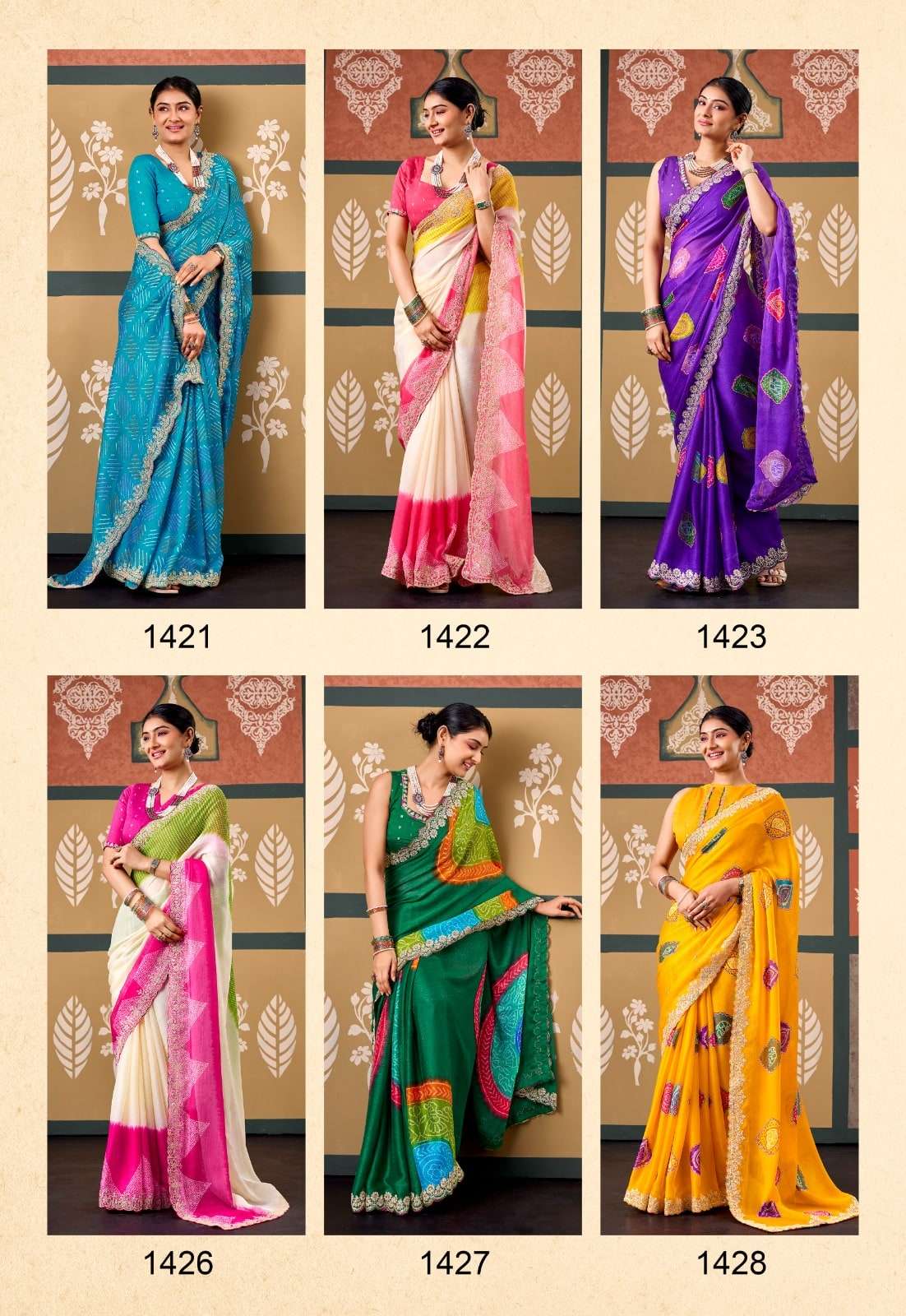 Stavan Radharani Chiffon Printed Saree