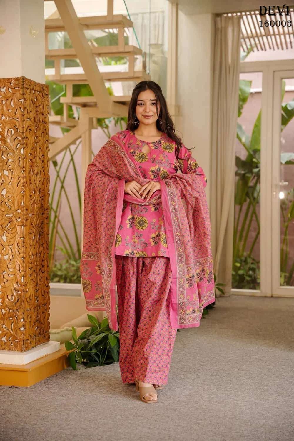 Stylishta Devi Vol 16 Cotton Silk Farshi Salwar Suit Set - Amrah Wholesale