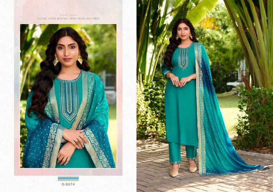 Subhash Sarees Anvaya Mal Chanderi Salwar Suit Set - Amrah Wholesale