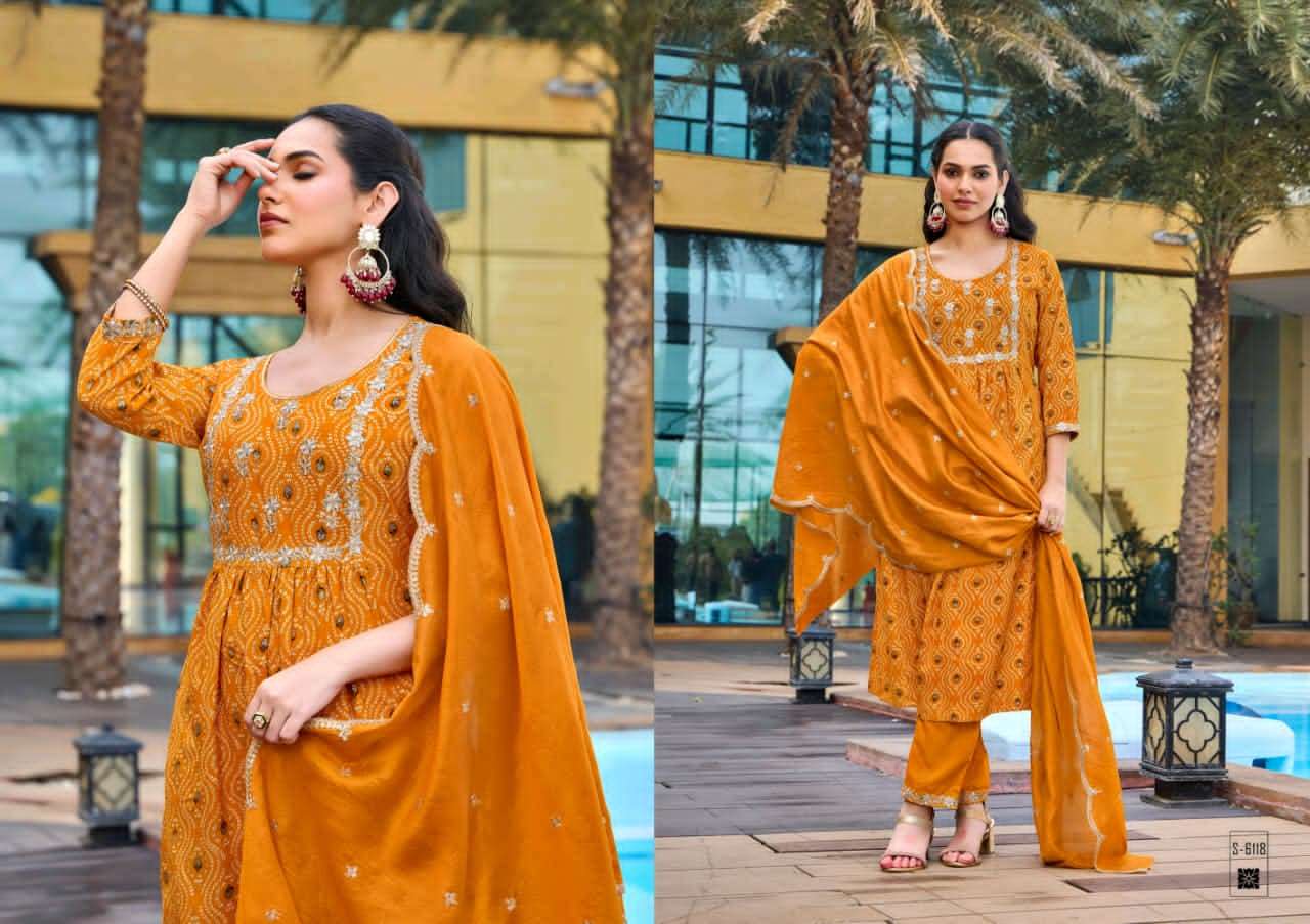 Subhash Sarees Bhargavi Rayon Kurti Pant Dupatta Set