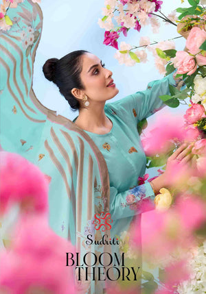 Sudriti Bloom Theory Pure Cotton Dress Material