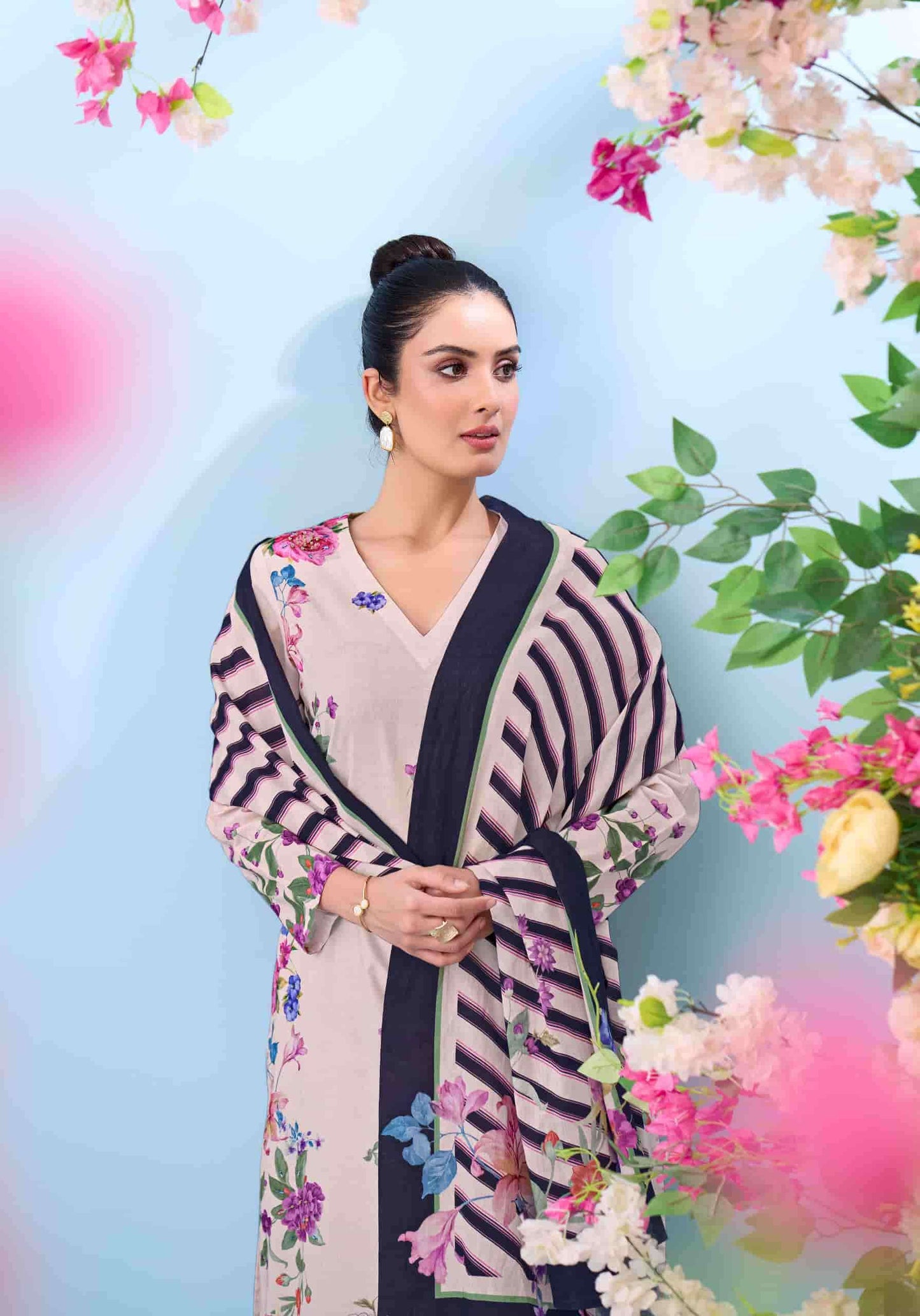 Sudriti Bloom Theory Pure Cotton Dress Material