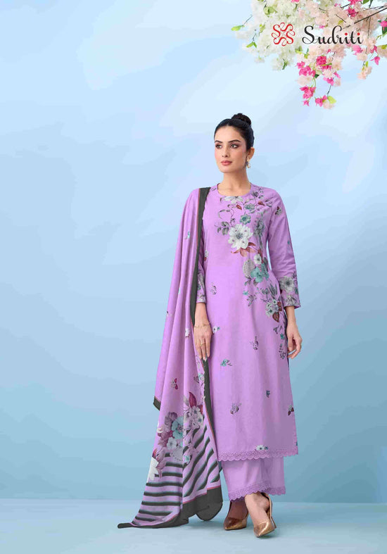 Sudriti Bloom Theory Pure Cotton Dress Material