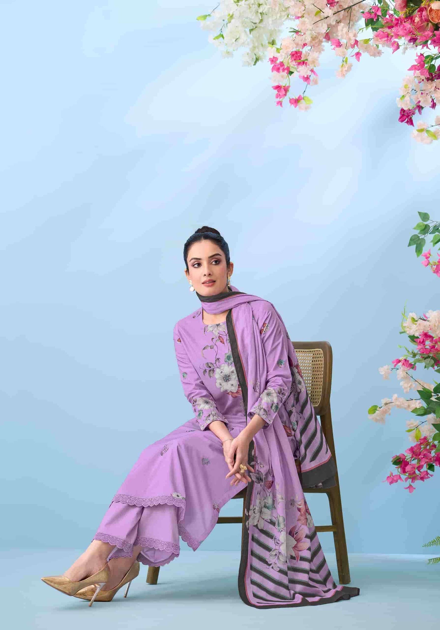 Sudriti Bloom Theory Pure Cotton Dress Material