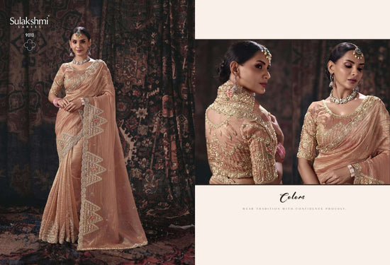 Sulakshmi Isha Salsa Silk Embroidered Party Wear Saree