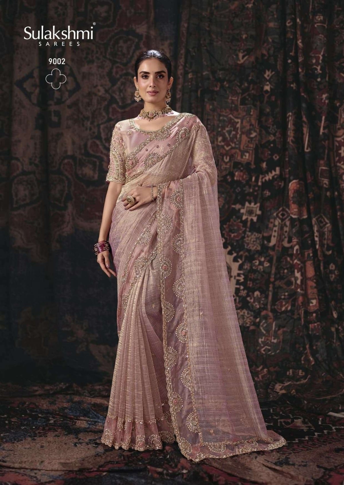 Sulakshmi Isha Salsa Silk Embroidered Party Wear Saree
