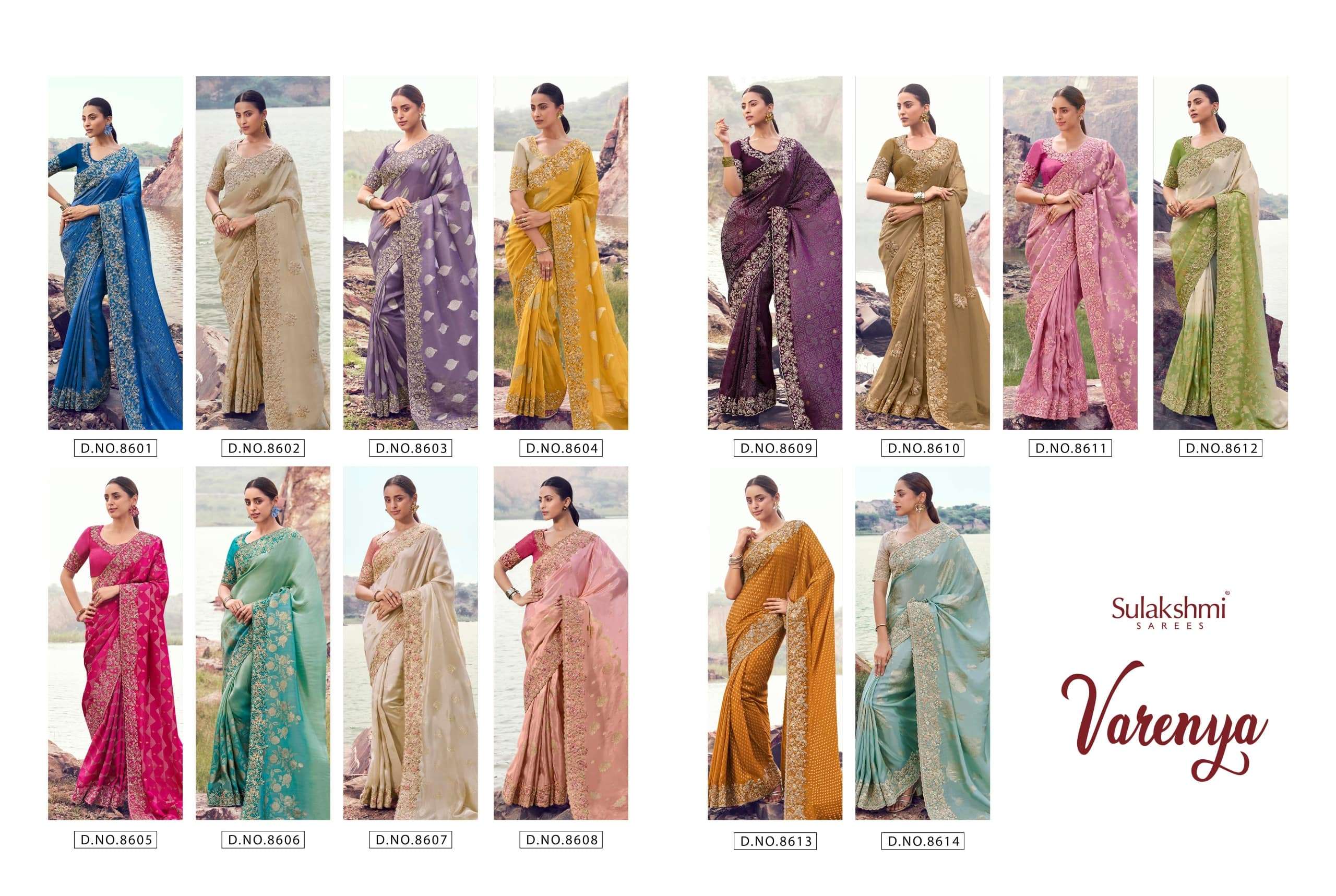 Sulakshmi Varenya 8601–8614 Series Saree Wholesale Catalogue - Amrah Wholesale