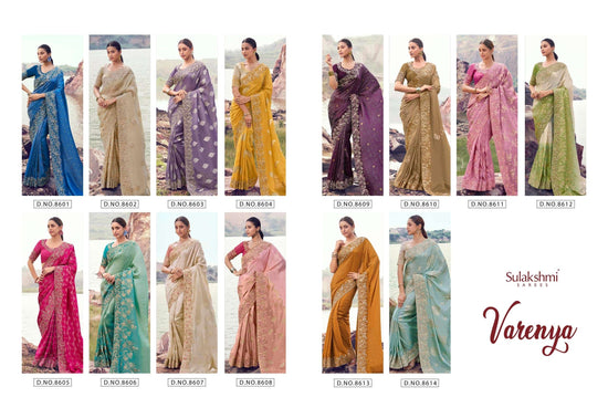 Sulakshmi Varenya 8601–8614 Series Saree Wholesale Catalogue - Amrah Wholesale