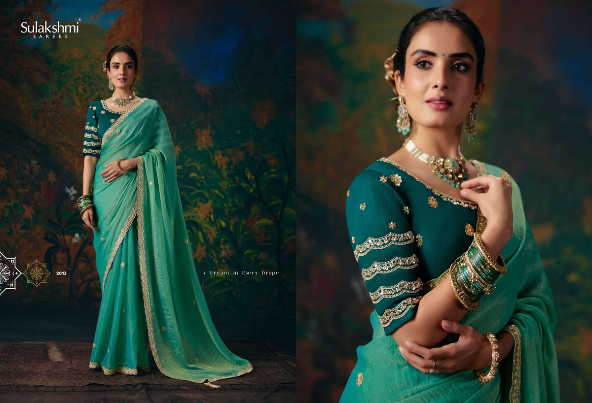 Sulakshmi Virasat Vol 2 Fancy Zari Embroidered Saree