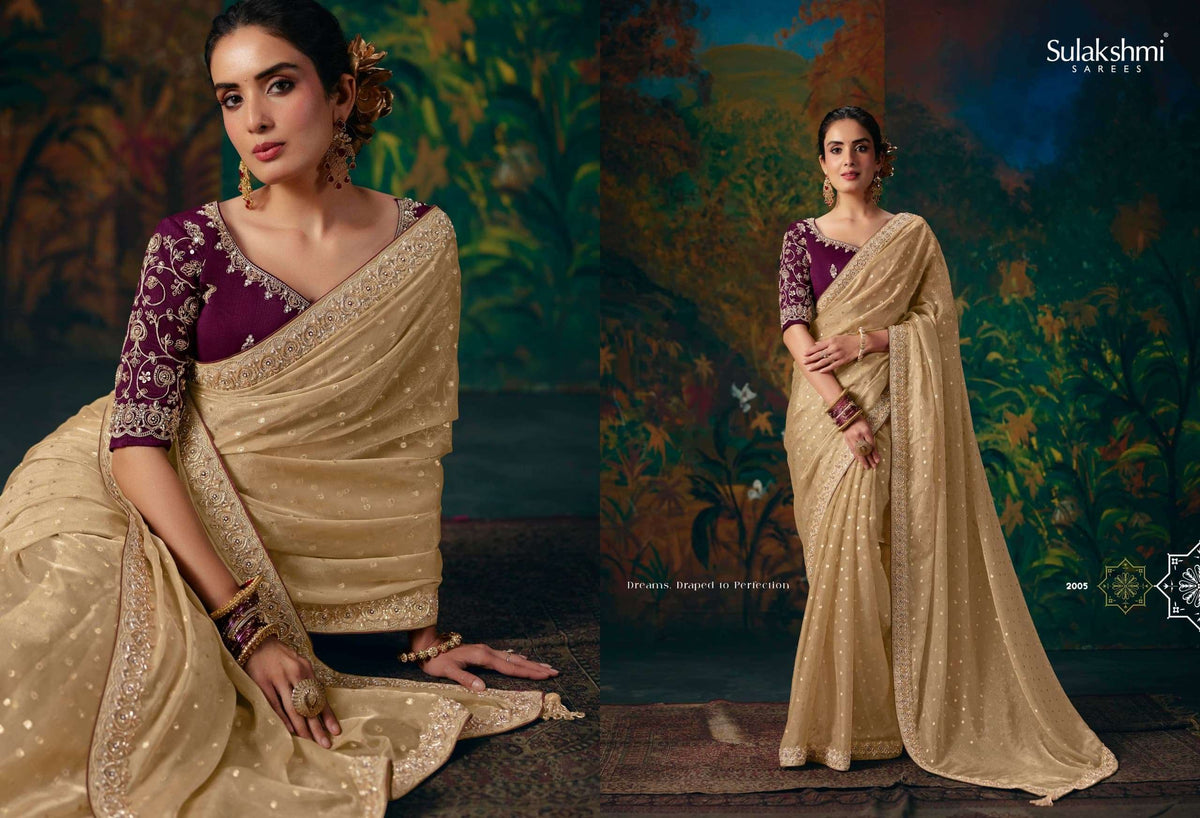 Sulakshmi Virasat Vol 2 Fancy Zari Embroidered Saree