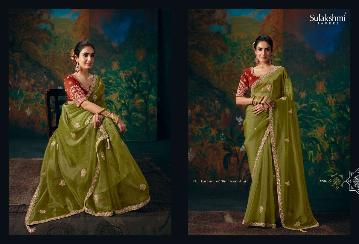 Sulakshmi Virasat Vol 2 Fancy Zari Embroidered Saree