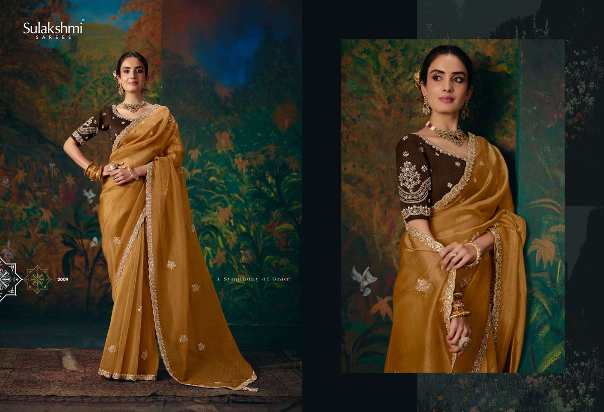 Sulakshmi Virasat Vol 2 Fancy Zari Embroidered Saree