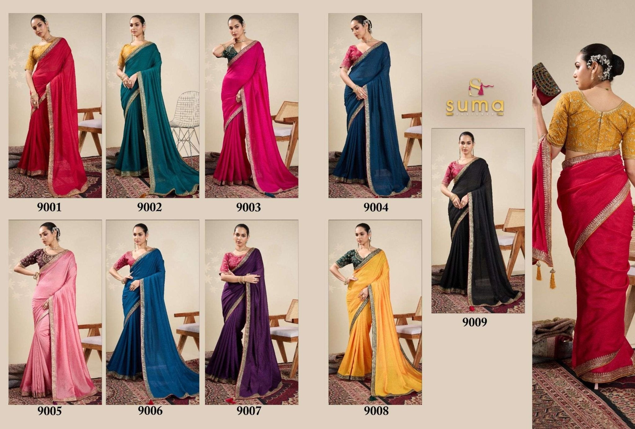 Suma Designer Anumati Vichitra Silk Saree Collection - Amrah Wholesale